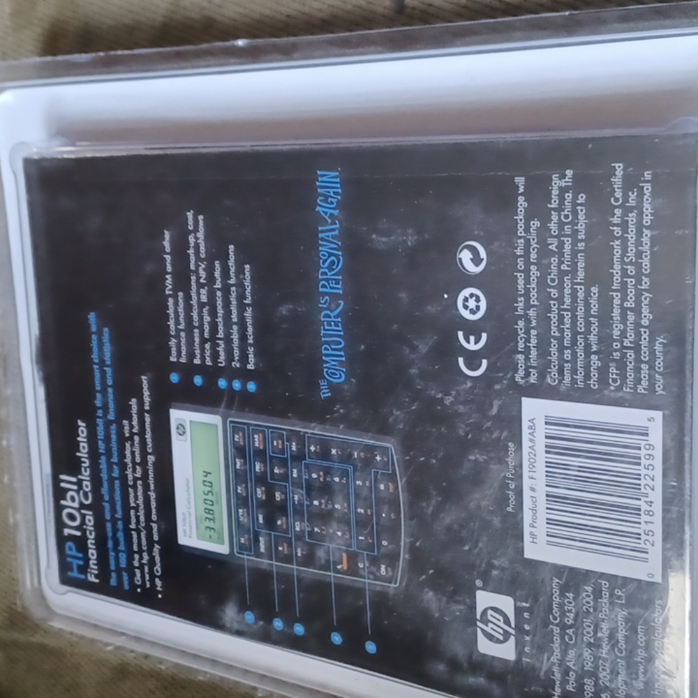 HP 10bll Financial Calculator.New in package! - Picture 10 of 10